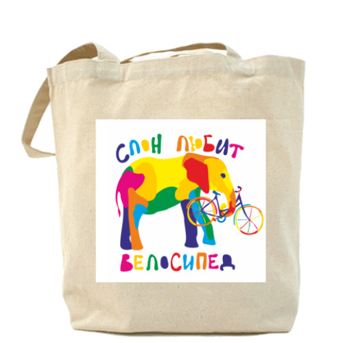 Сумка шоппер с принтом Слон