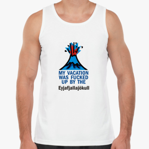 Майка с принтом Вулкан