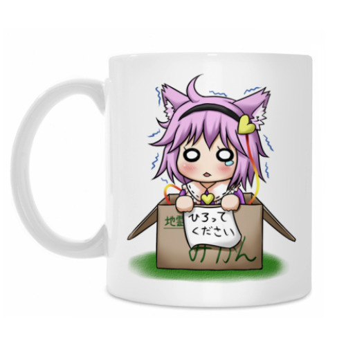 Кружка с принтом Нэко в коробке