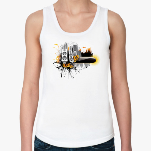 Женская майка с принтом  Music