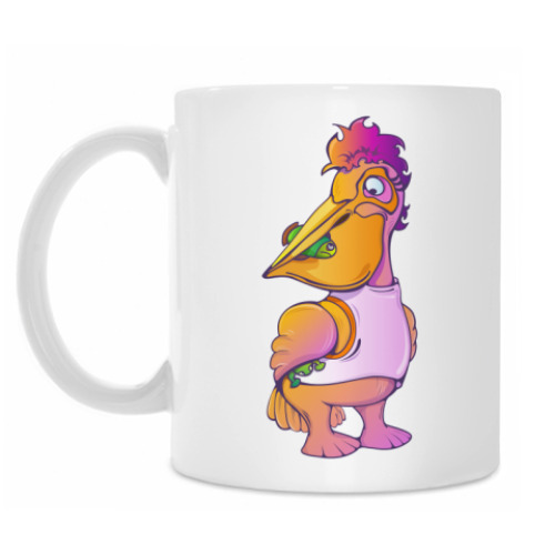 Кружка с принтом Пеликан