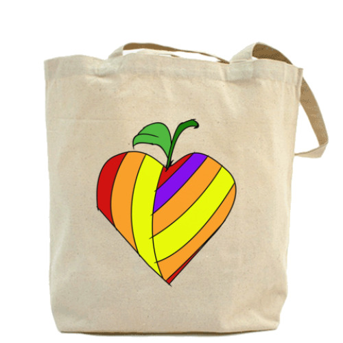 Сумка шоппер Разноцветное сердце