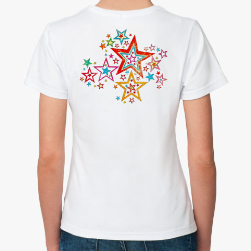 Классическая футболка с принтом  футболка Звездочка