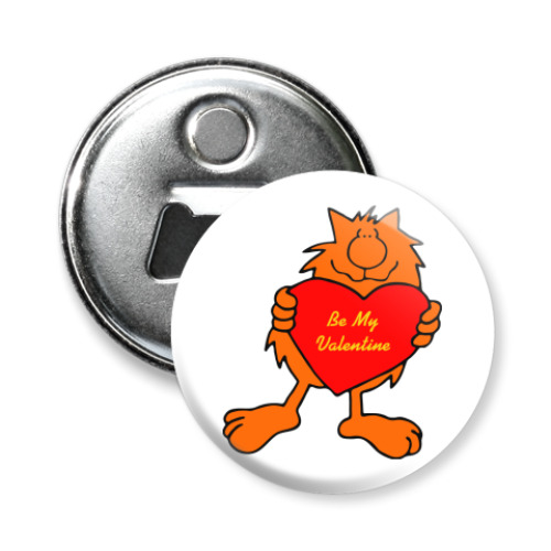 Магнит-открывашка Be my Valentine