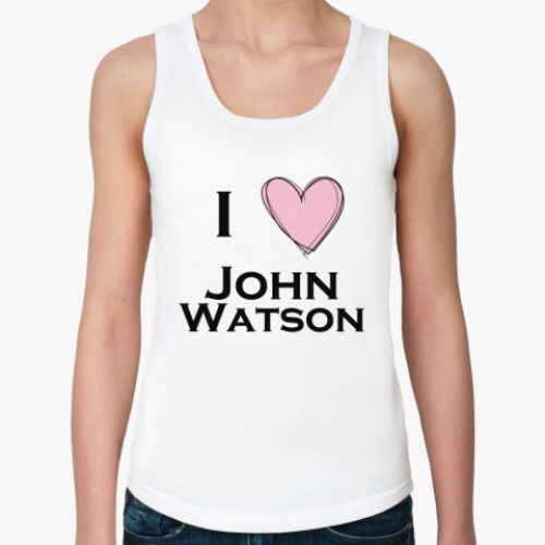 Женская майка I love john watson