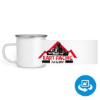 Кружка металлическая белая (круговая запечатка)