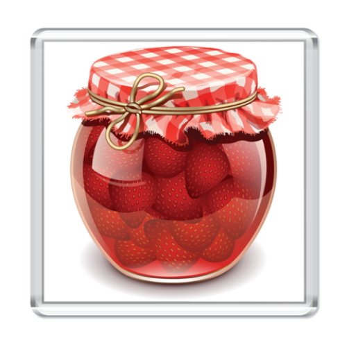 Магнит с принтом Баночка Клубничного Джема