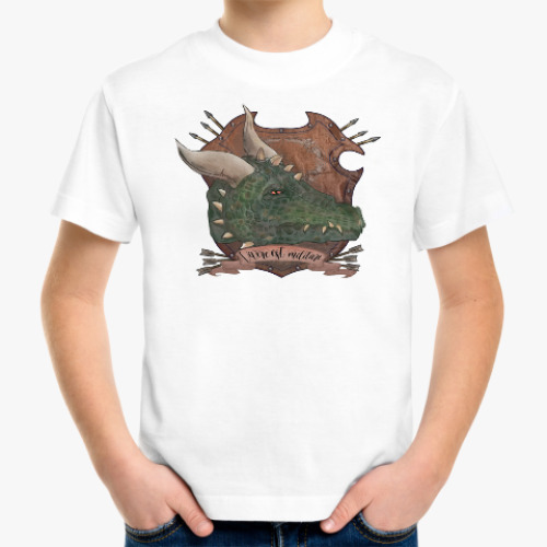 Детская футболка с принтом Жить значит бороться