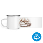 Кружка металлическая белая (круговая запечатка)