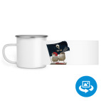 Кружка металлическая белая (круговая запечатка)