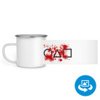 Кружка металлическая белая (круговая запечатка)