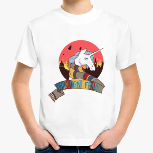 Детская футболка Рождественский Единорог в стиле Доктора Кто