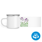 Кружка металлическая белая (круговая запечатка)