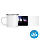 Кружка металлическая белая (круговая запечатка)