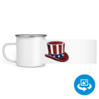 Кружка металлическая белая (круговая запечатка)