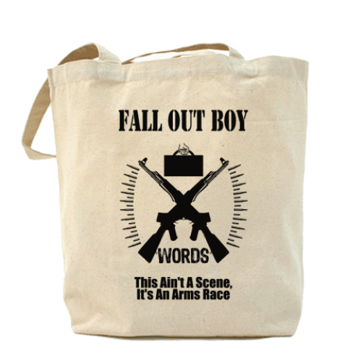 Сумка шоппер с принтом FOB words Холщовая сумка