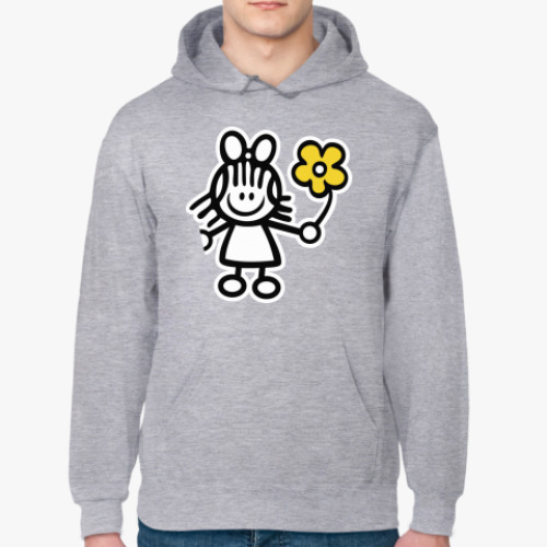 Толстовка худи с принтом Для влюблённых