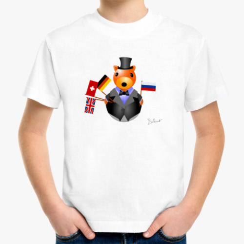 Детская футболка с принтом ФОТЯ белка