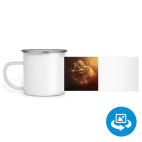 Кружка металлическая белая (круговая запечатка)