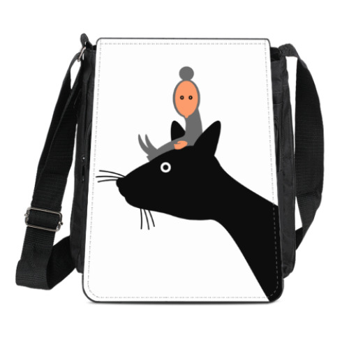 Сумка-планшет с принтом Котик