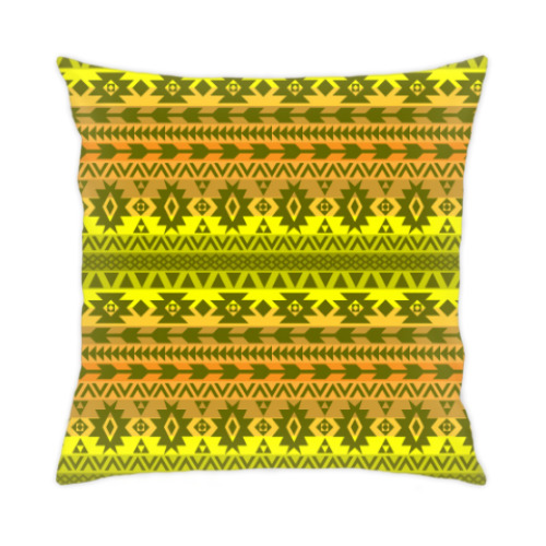 Подушка с принтом этнический орнамент