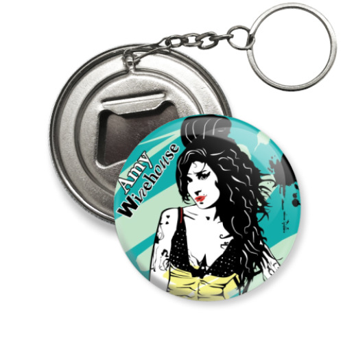 Брелок-открывашка с принтом Эми Уайнхаус - Amy Winehouse