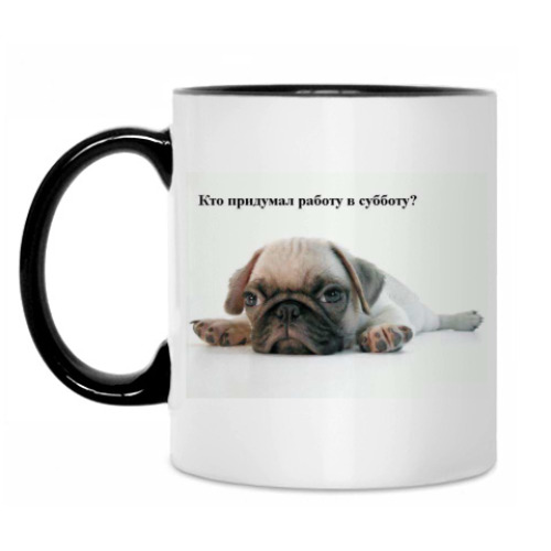 Кружка с принтом Я в субботу...