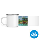 Кружка металлическая белая (круговая запечатка)