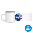 Кружка металлическая белая (круговая запечатка)