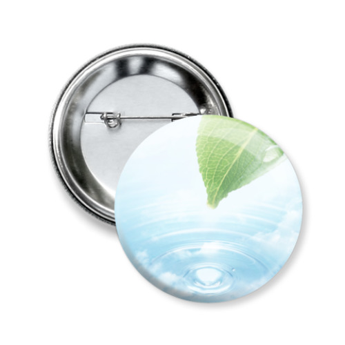 Значок 50мм с принтом ЭКО