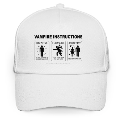 Кепка бейсболка Vampire Instructions