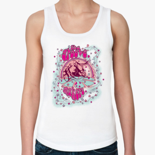 Женская майка с принтом Девушка