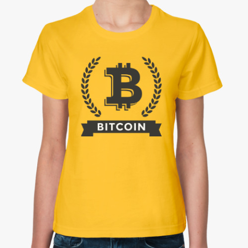 Женская футболка Bitcoin - Биткоин
