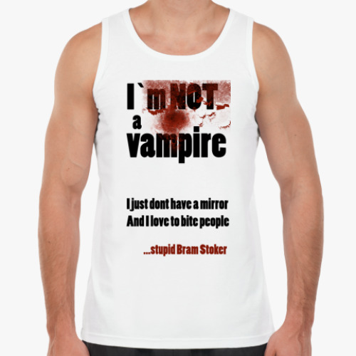 Майка с принтом Im not a vampire