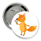 Лис лисенок на день святого Валентина