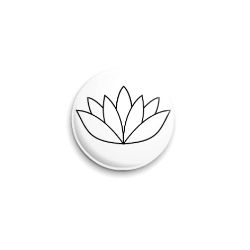 Значок 25мм с принтом  Лотос