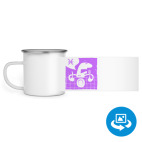 Кружка металлическая белая (круговая запечатка)