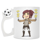 Кружка с футбольным мячиком