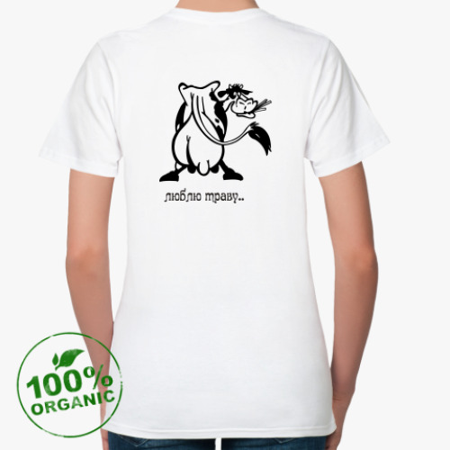 Женская футболка из органик-хлопка корова