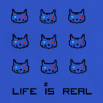  Жизнь реальна (пиксельные котики в 3D очках)