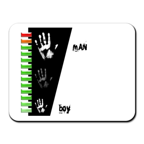 Коврик для мыши с принтом  boy-man 100%