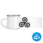 Кружка металлическая белая (круговая запечатка)