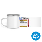 Кружка металлическая белая (круговая запечатка)