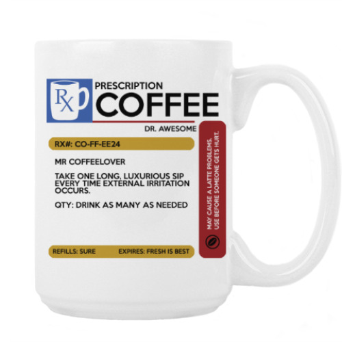Кружка Рецепт на кофе. COFFE Кофе