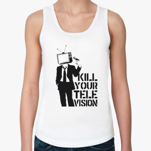 Женская майка с принтом  TV