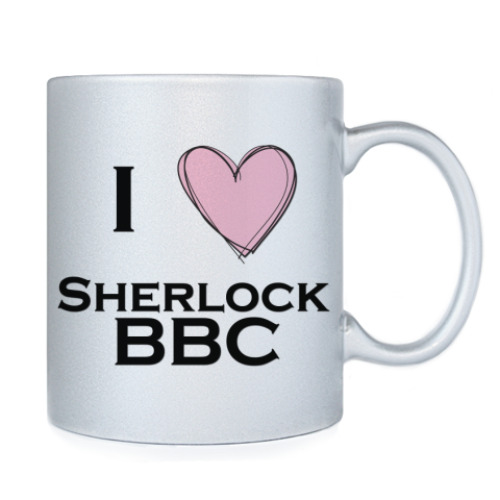 Кружка с принтом I love Sherlock