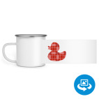 Кружка металлическая белая (круговая запечатка)