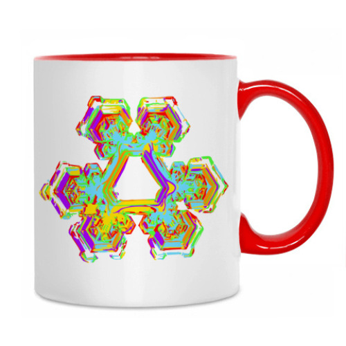 Кружка с принтом Снежинка