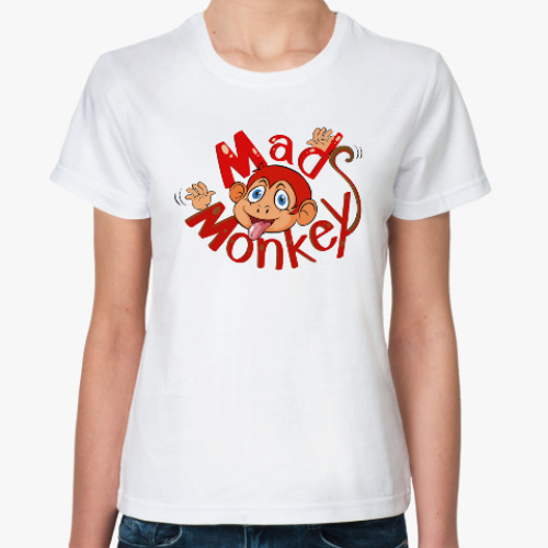 Классическая футболка Безумная обезьянка