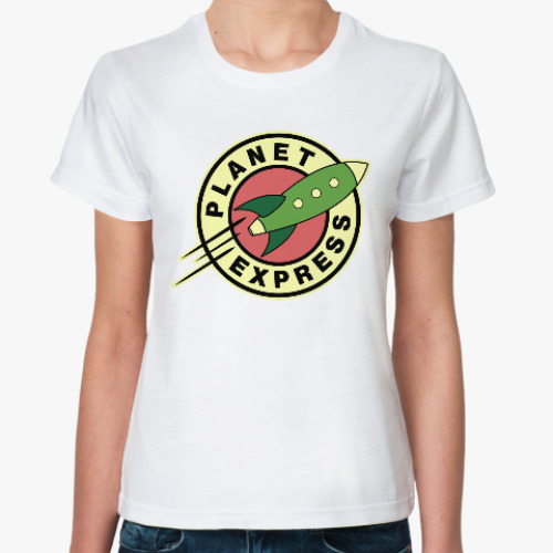 Классическая футболка с принтом Межпланетный экспресс (Футурама)